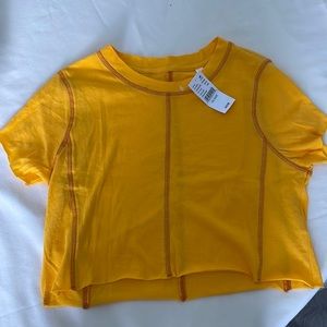 Orange cropped PacSun T-shirt